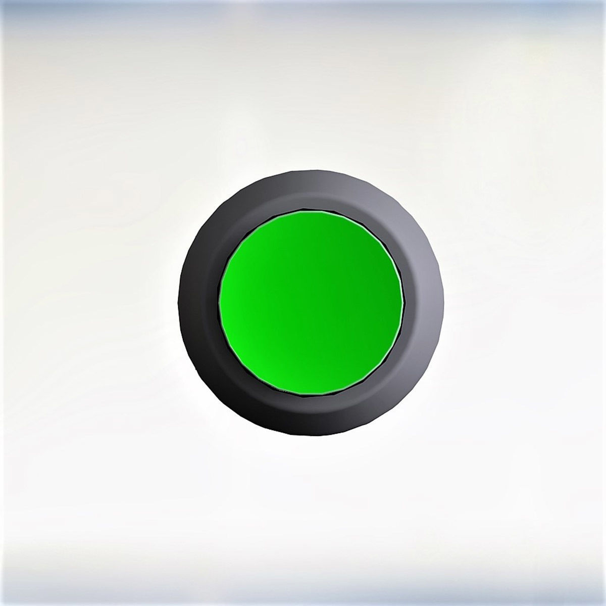 Button switch green 3D model_2