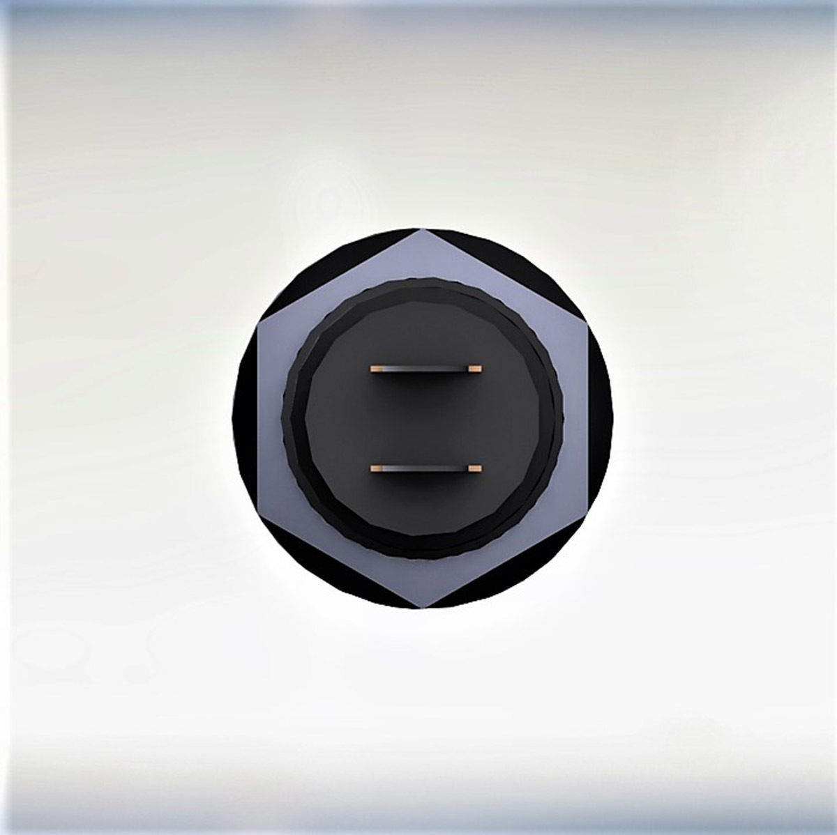 Button switch red 3D model_3