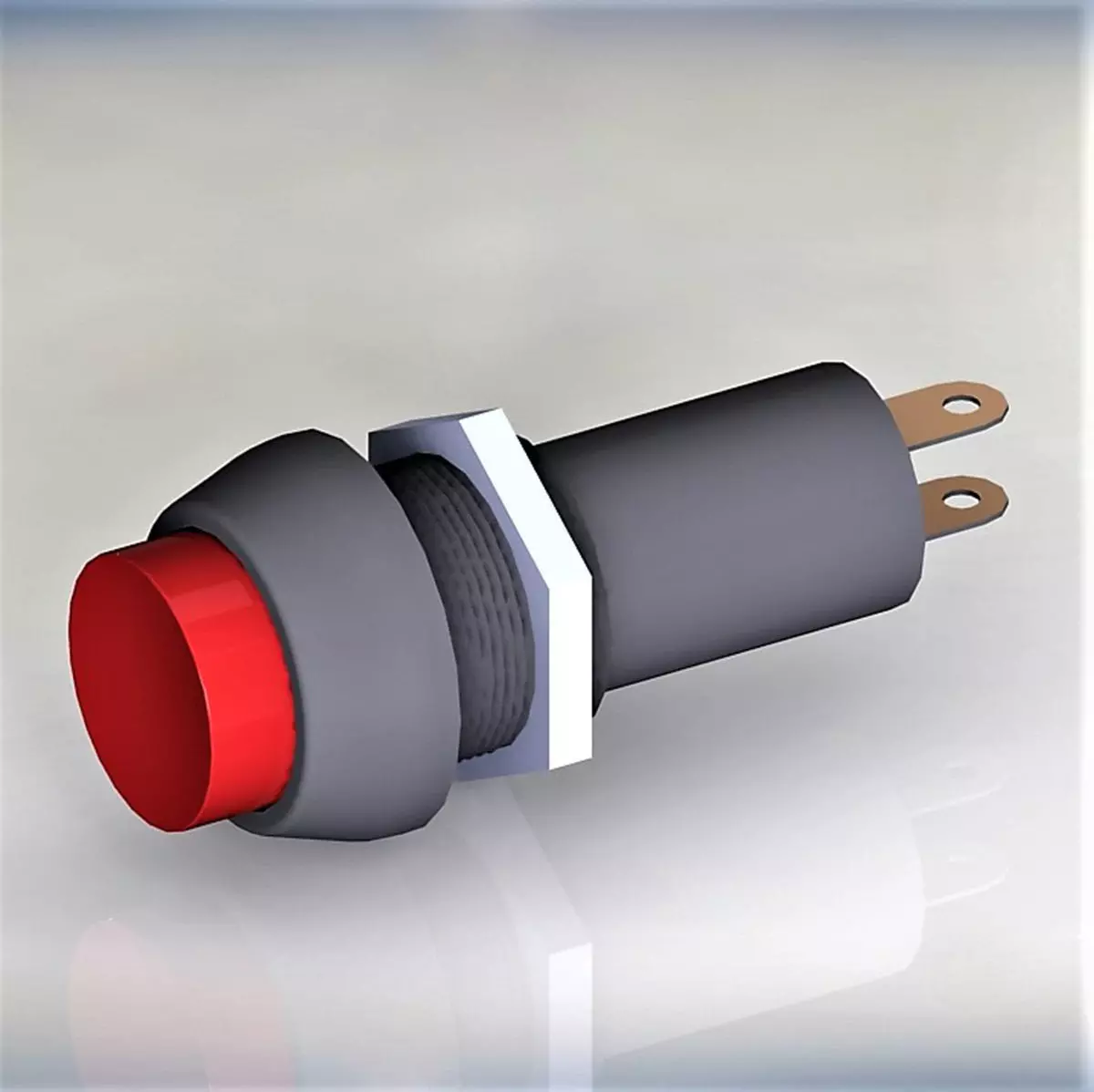 Button switch red 3D model_0