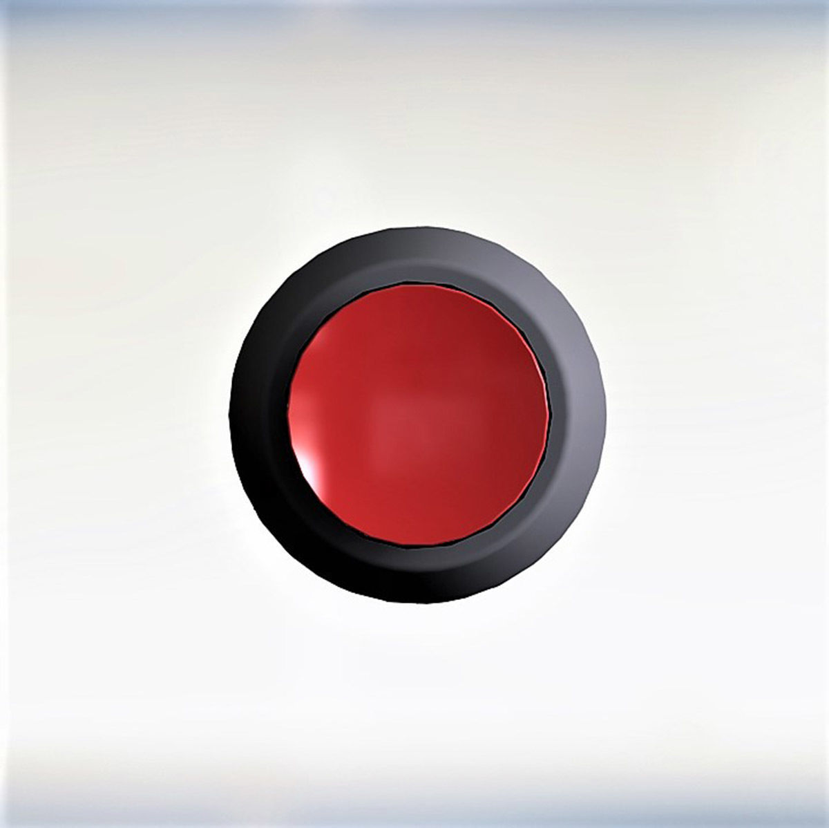 Button switch red 3D model_2