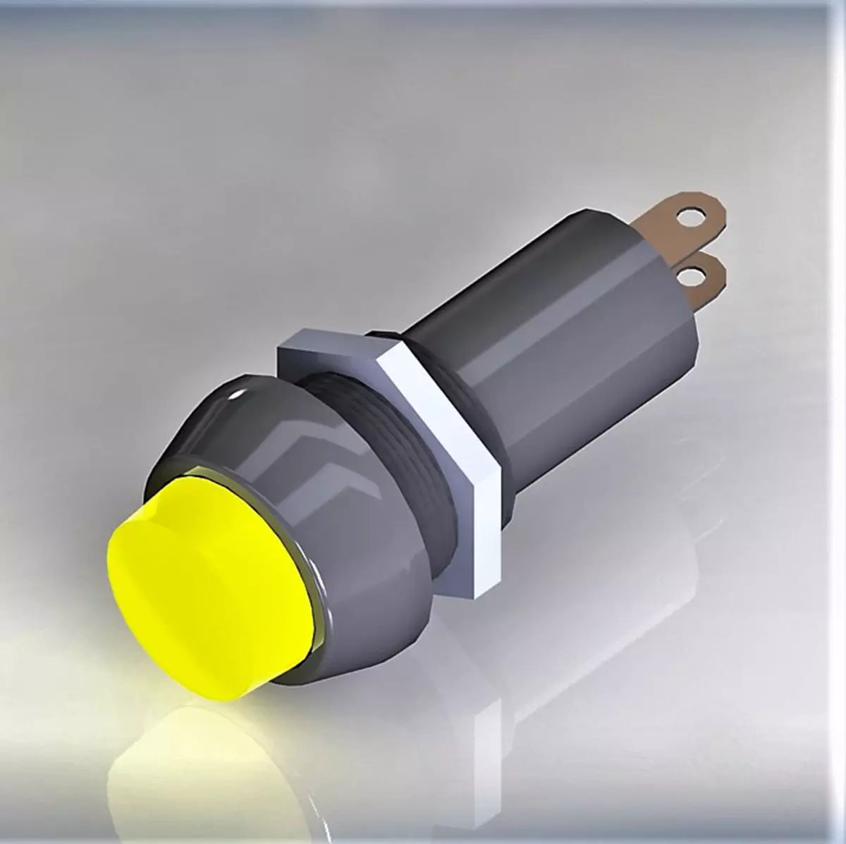 Signal bulb 10 yellow  3D model_0