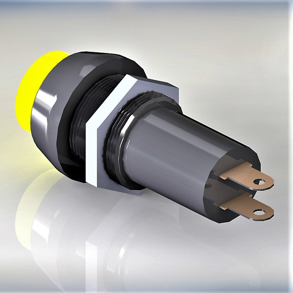 Signal bulb 10 yellow  3D model_1