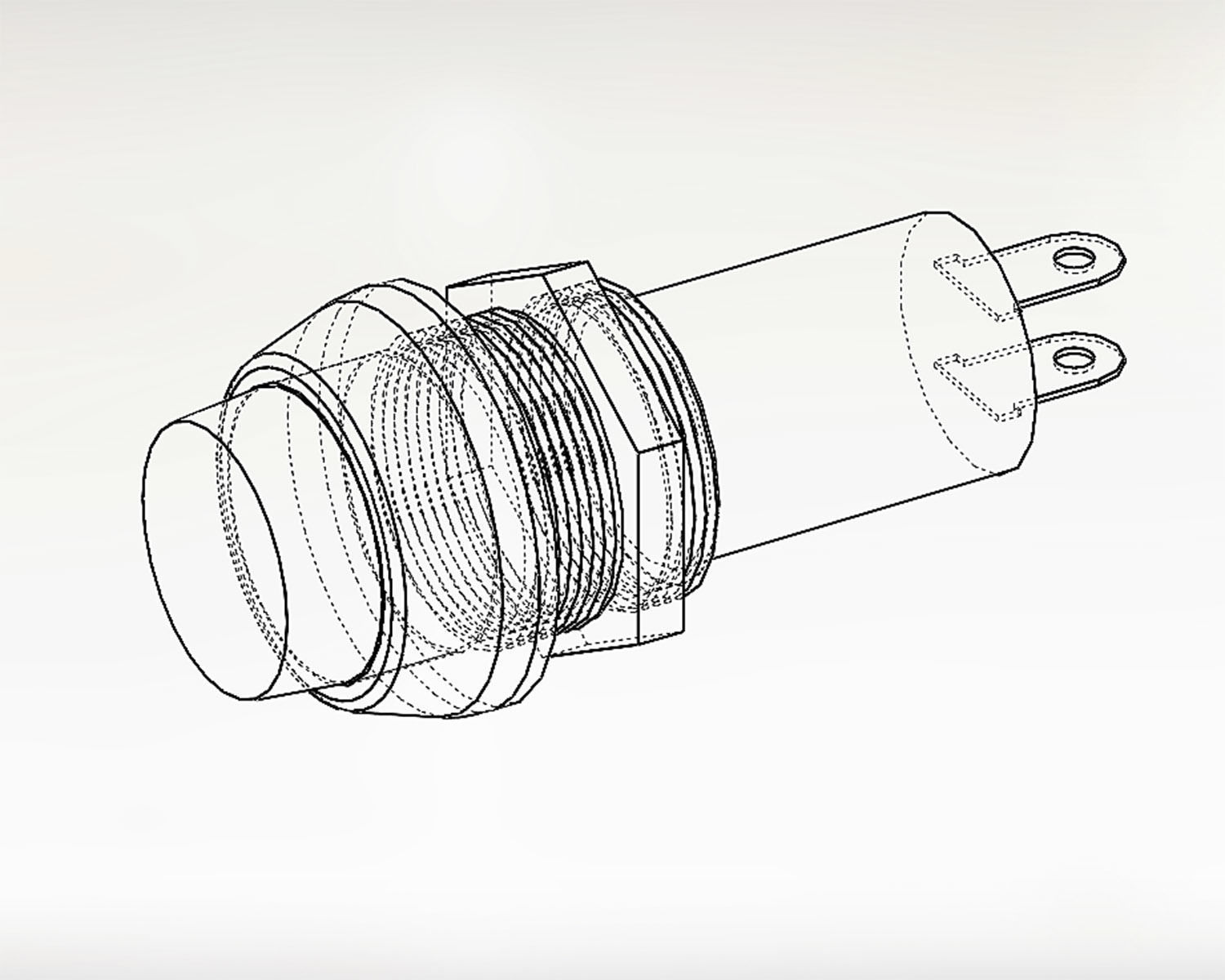 Signal bulb 10 yellow  3D model_6