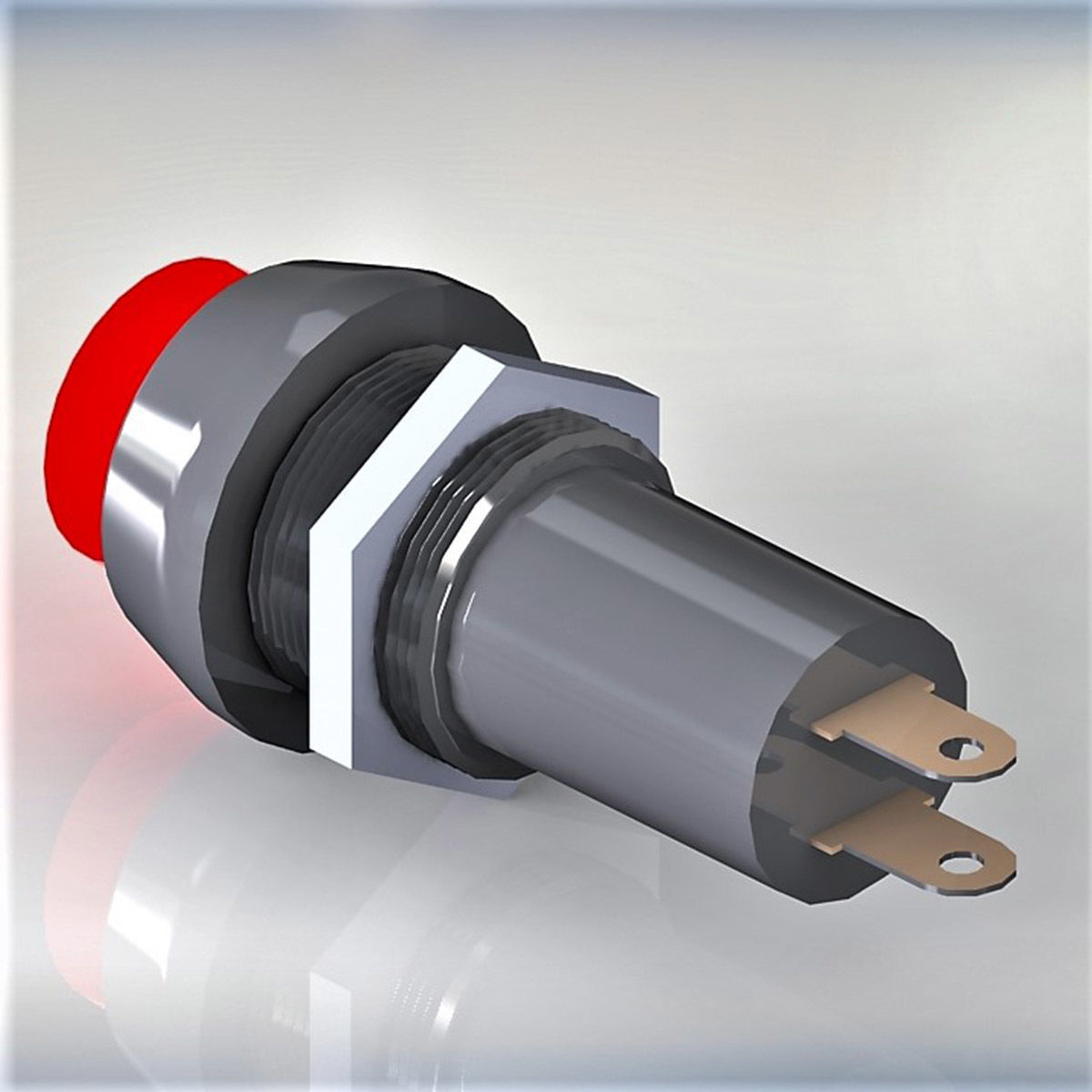  Signal bulb 10 red 3D model_1