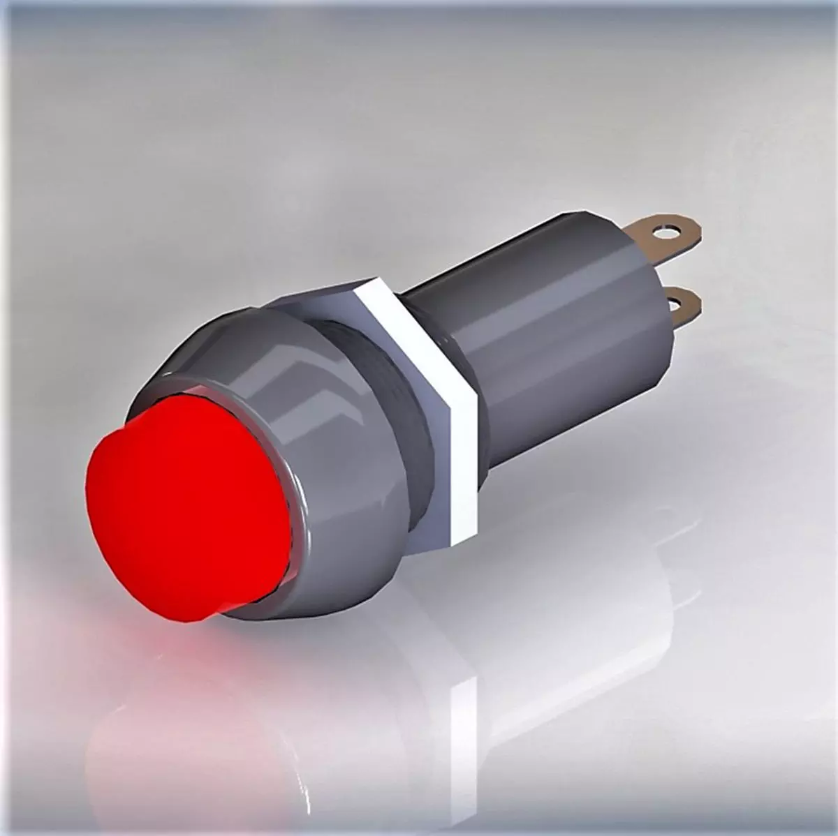  Signal bulb 10 red 3D model_0