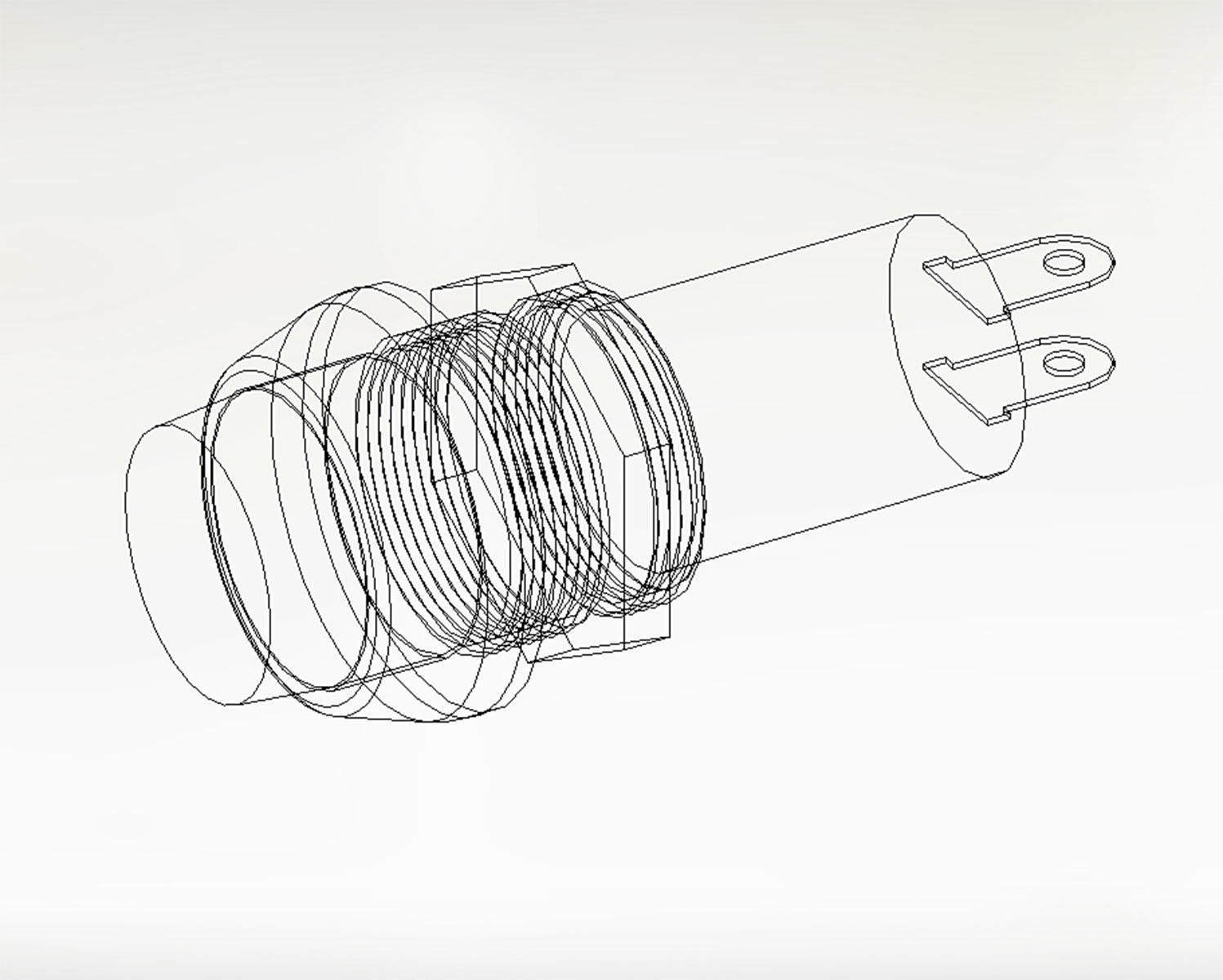  Signal bulb 10 red 3D model_5