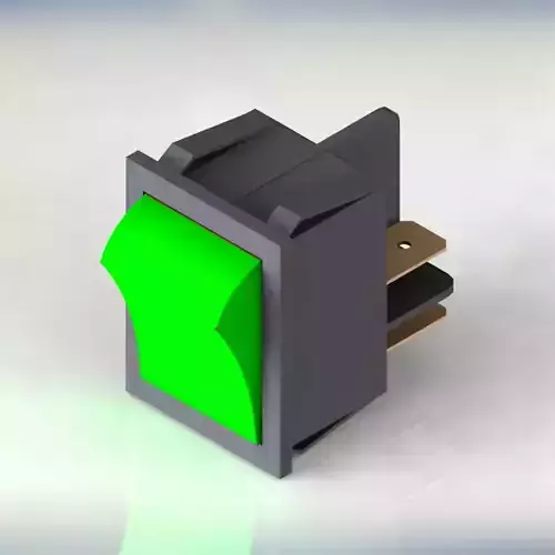 Power switch green  3D model
