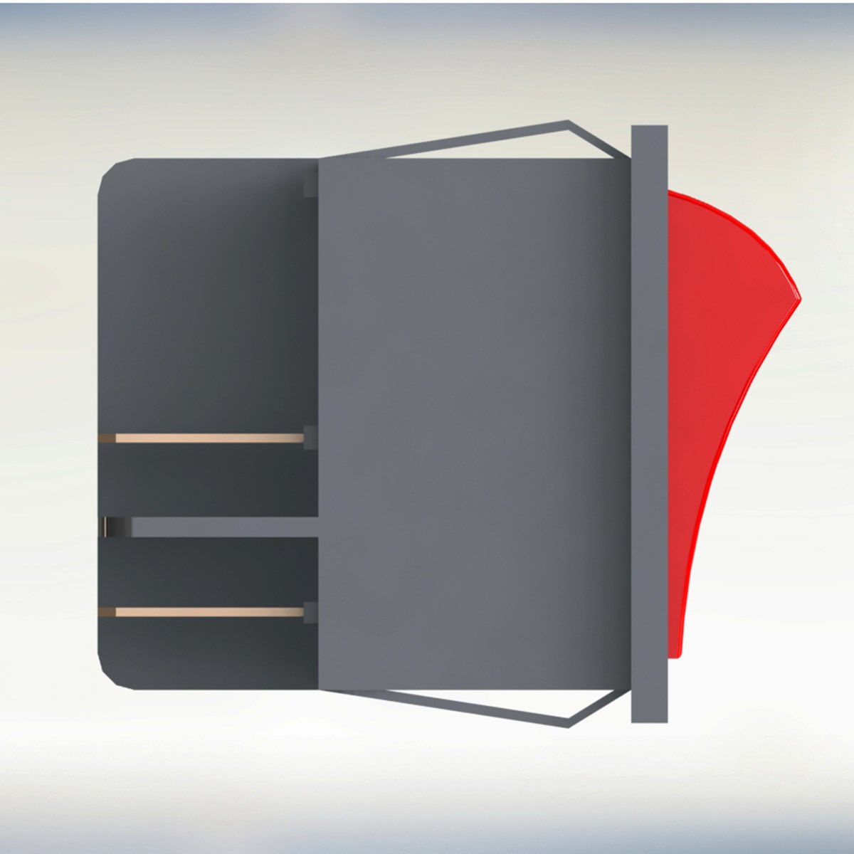 power switch red 3D model_3