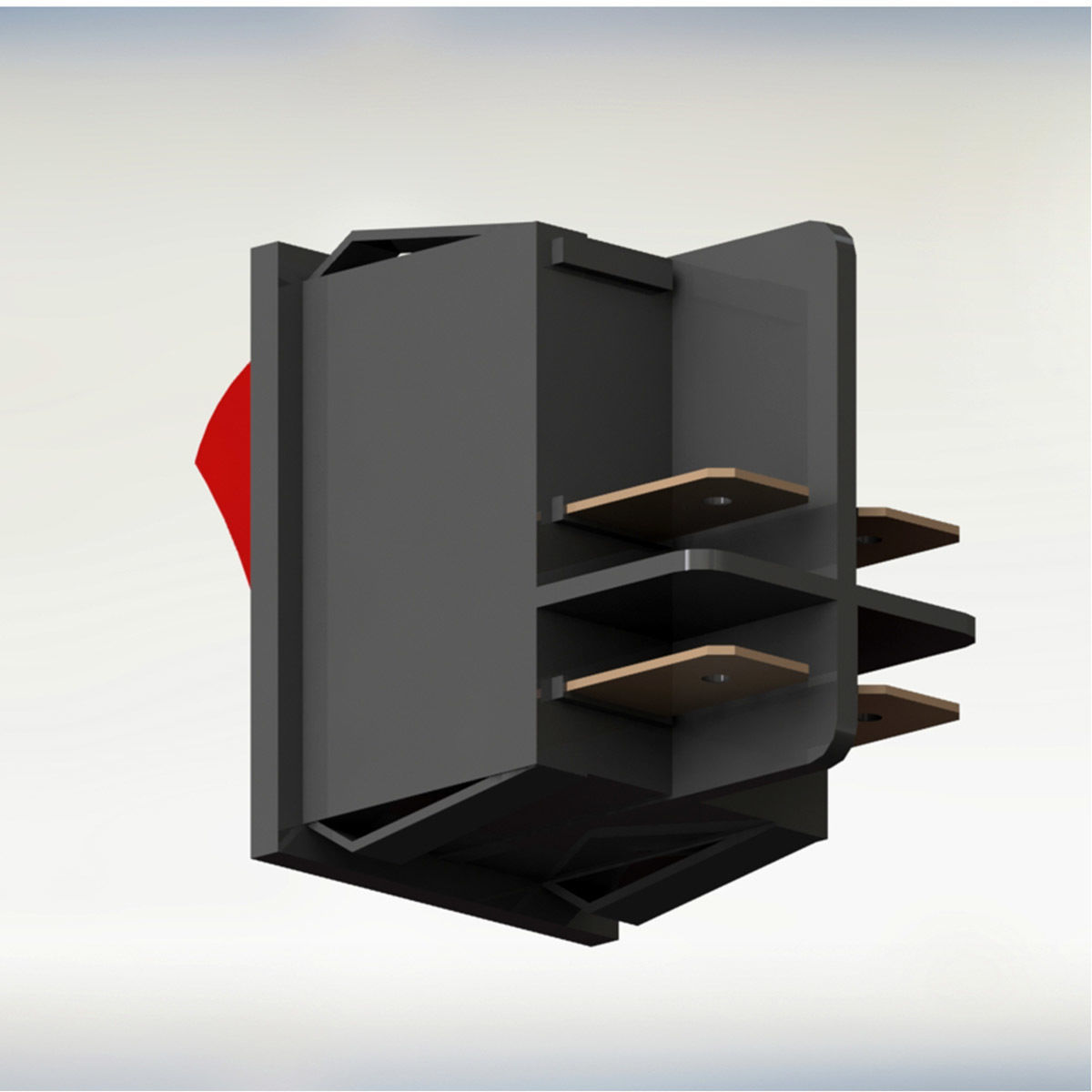 power switch red 3D model_7