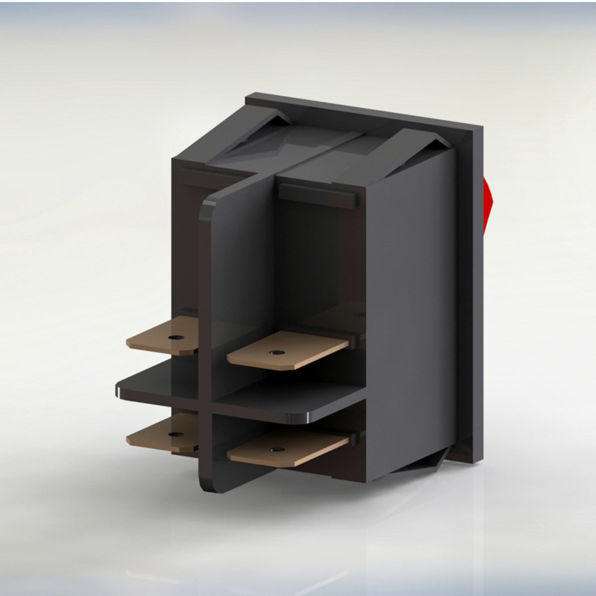 power switch red 3D model_6