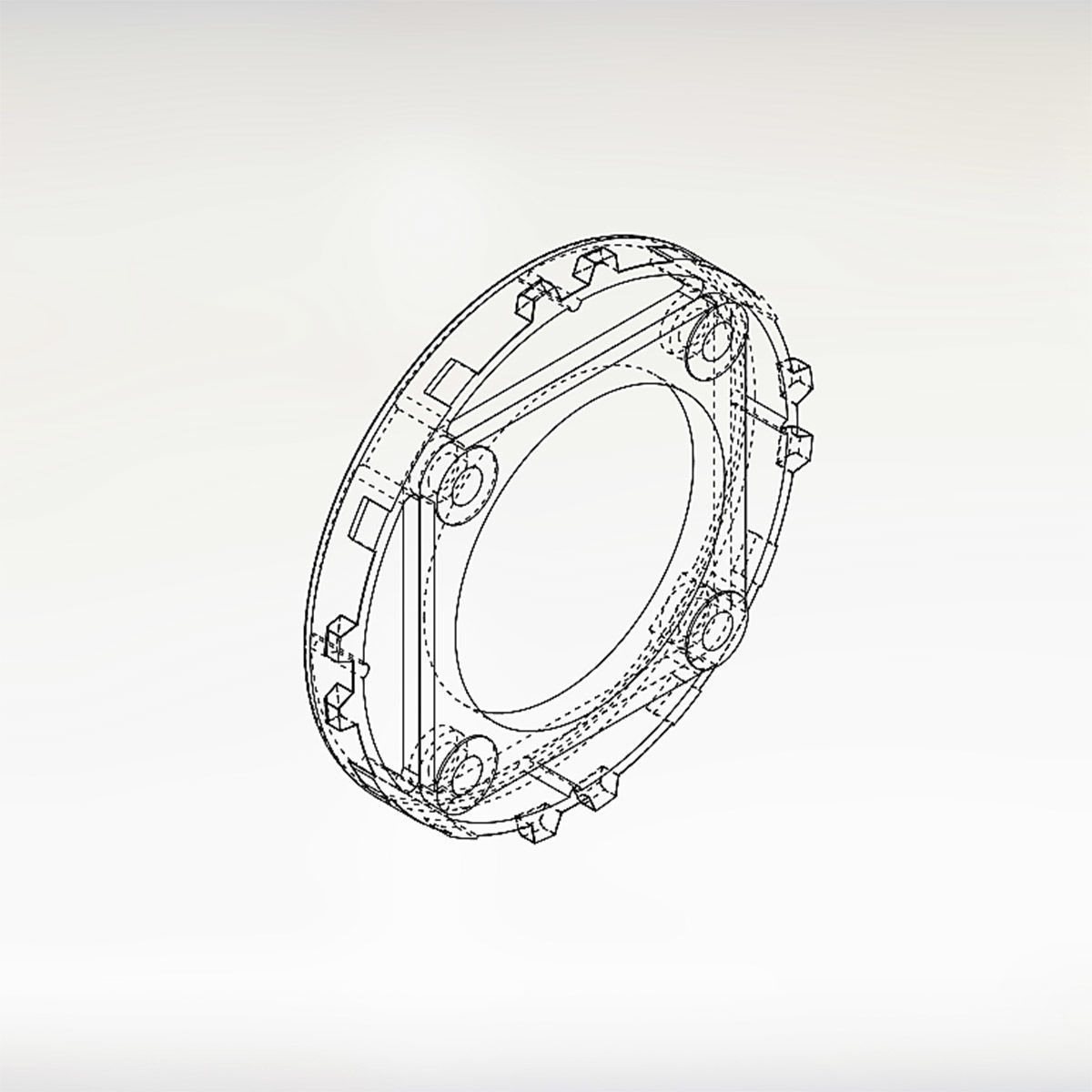 Plastic part for vacuum rate  3D model_5