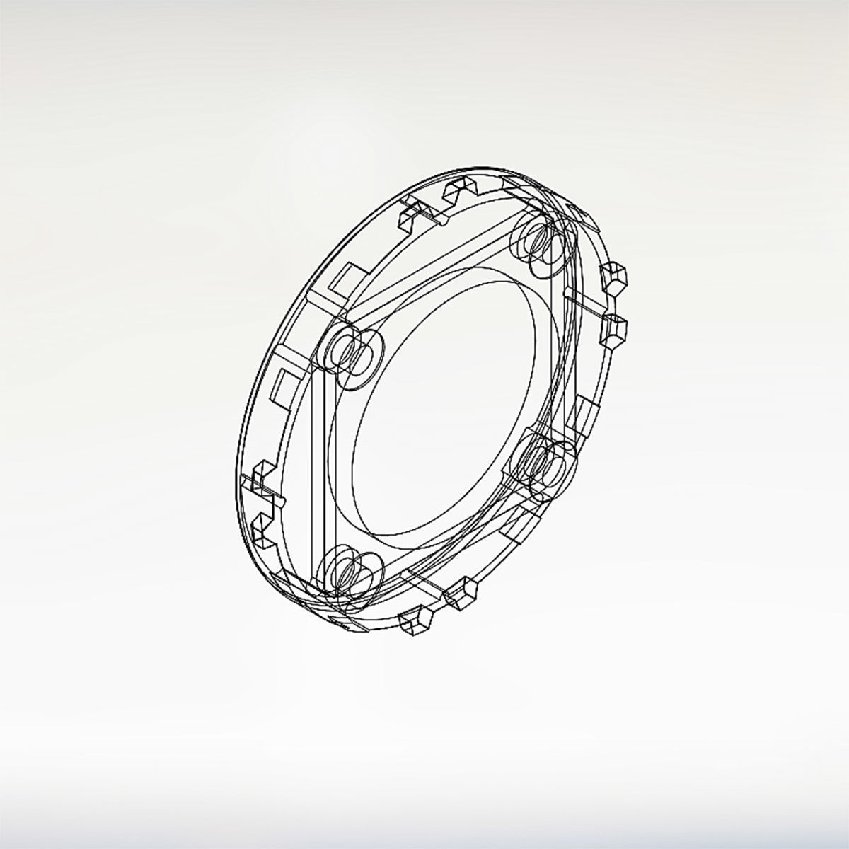 Plastic part for vacuum rate  3D model_7