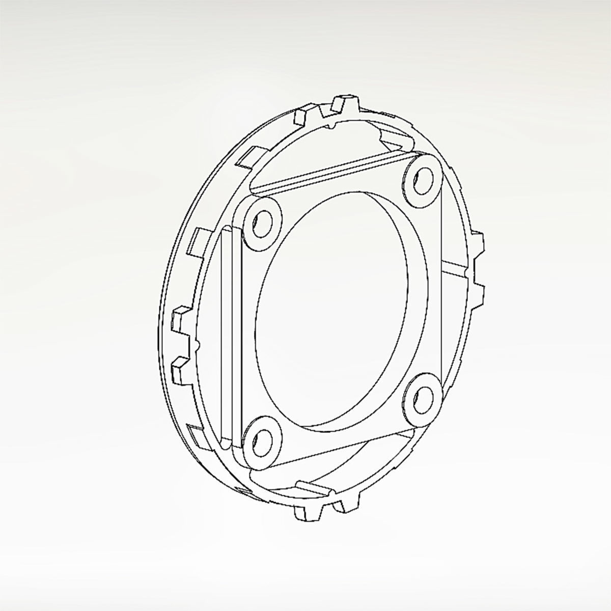 Plastic part for vacuum rate  3D model_9