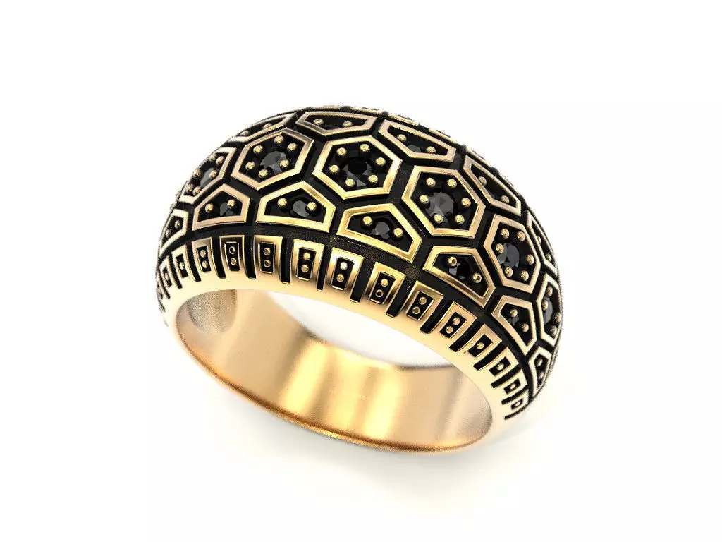 Ring of honeycomb 3D print model
