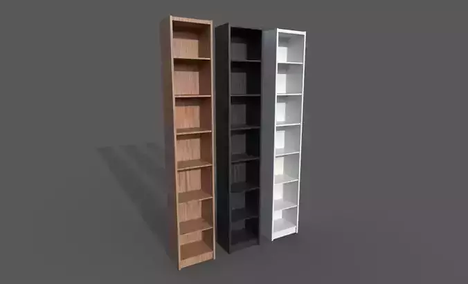 BILLY Bookshelf Low-poly 3D model