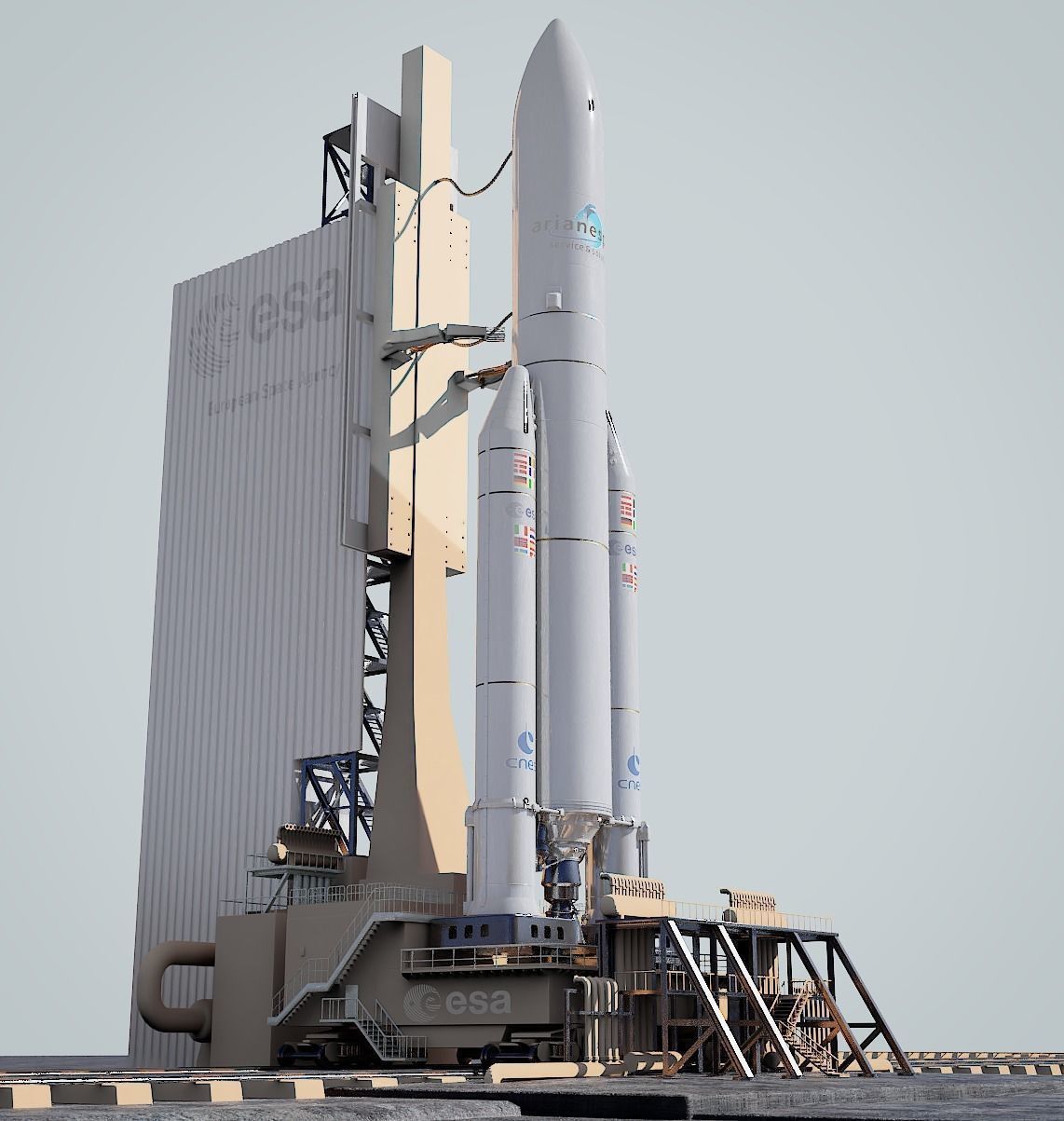 Ariane-5 Launch Pad 3D model_5