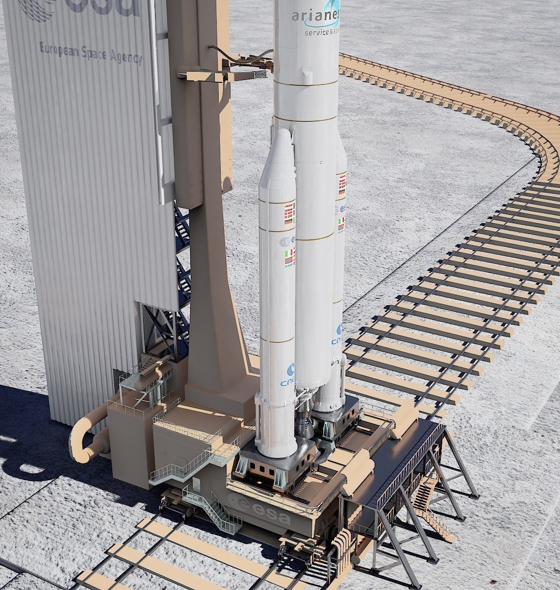 Ariane-5 Launch Pad 3D model_10