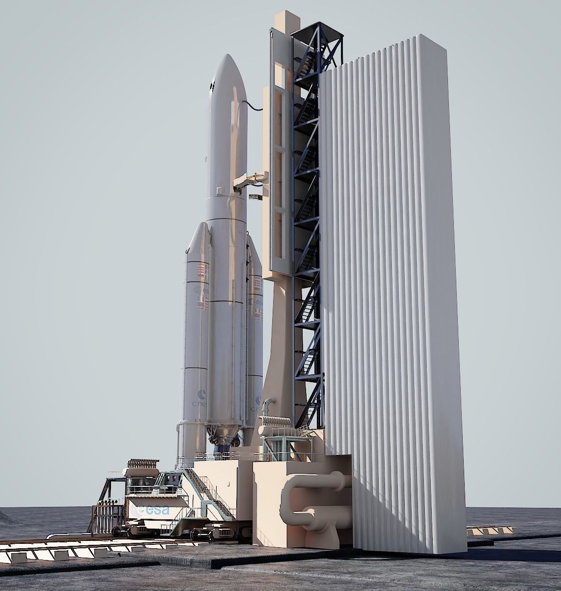 Ariane-5 Launch Pad 3D model_4