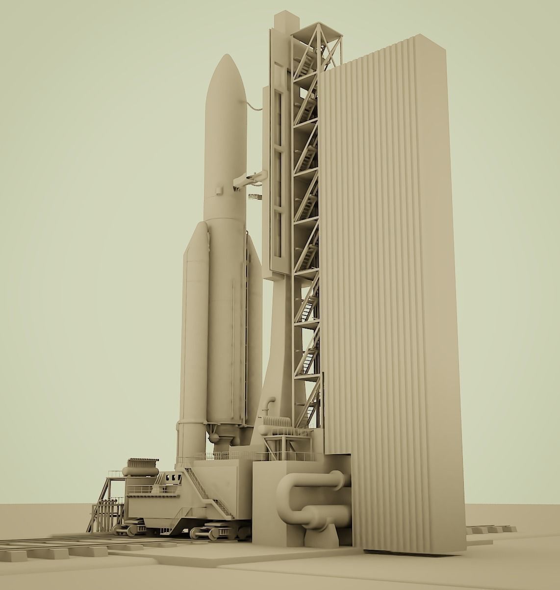 Ariane-5 Launch Pad 3D model_15
