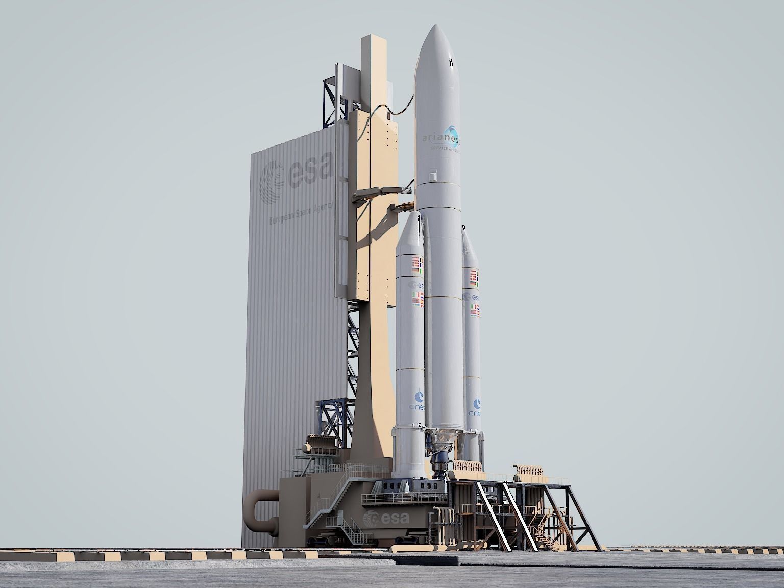 Ariane-5 Launch Pad 3D model_1