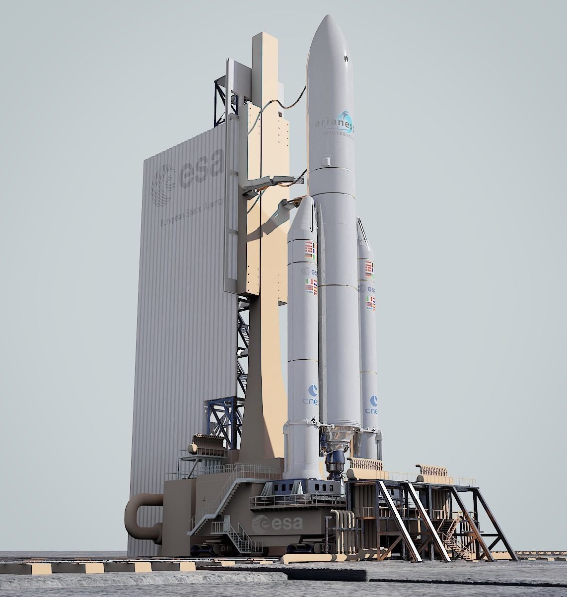 Ariane-5 Launch Pad 3D model_3