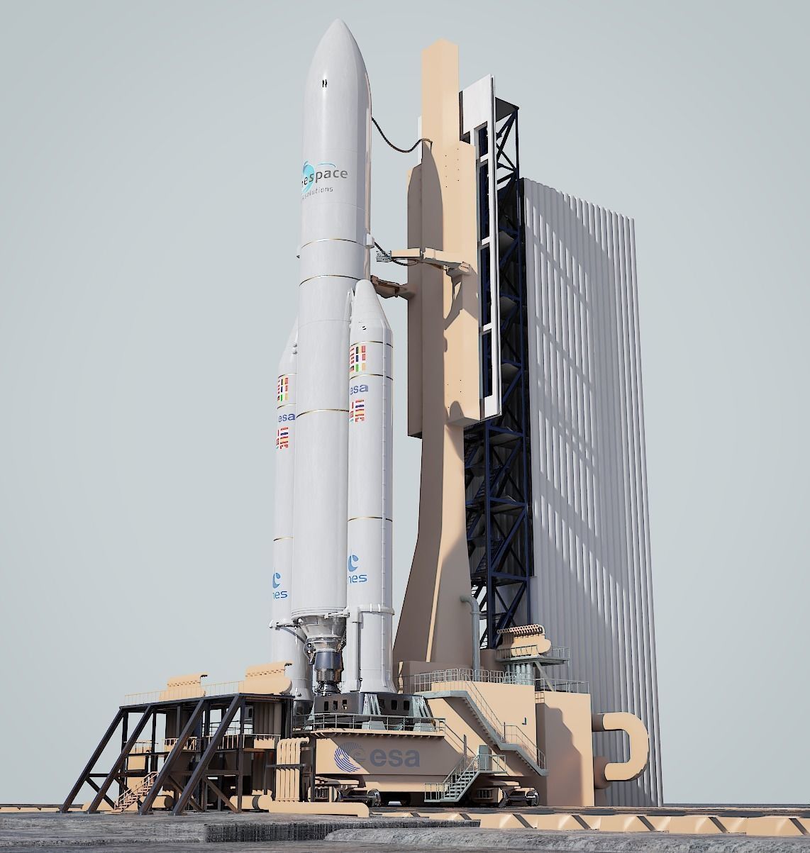 Ariane-5 Launch Pad 3D model_2