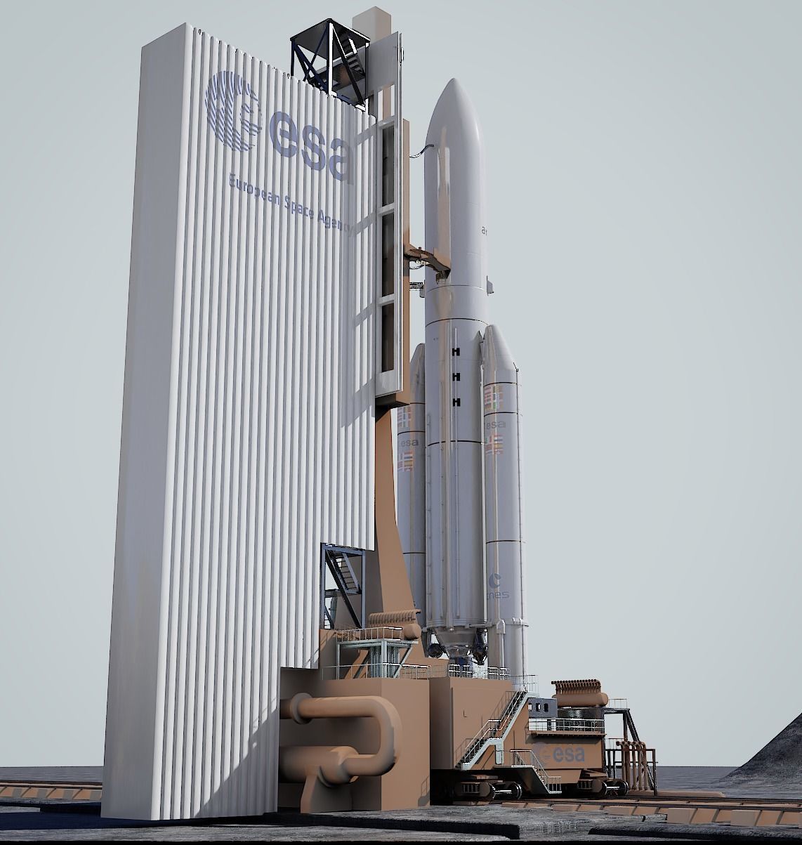 Ariane-5 Launch Pad 3D model_13