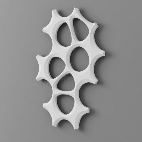 3D organic wall panel elements 3D model
