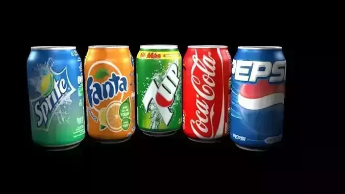 Soft Drinks cans 3D model