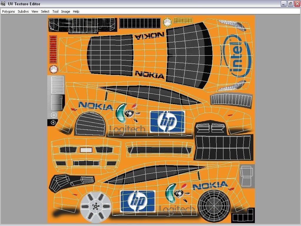 racing car Low-poly 3D model_11