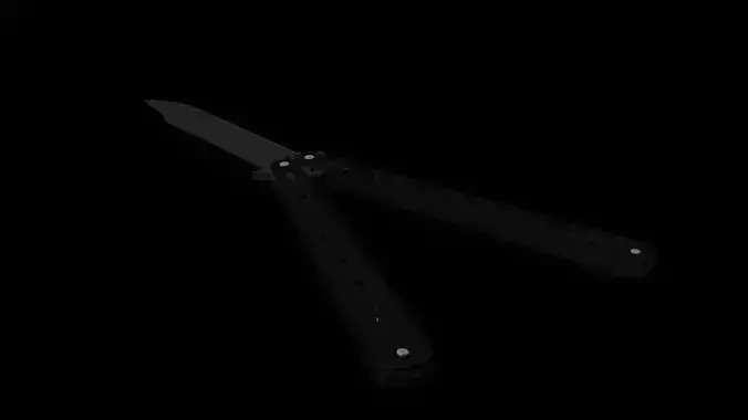 Black Balisong Knife