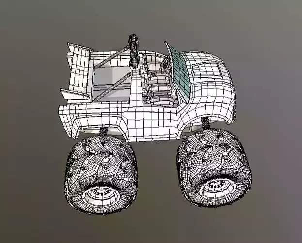 Cartoon Car Low-poly 3D model