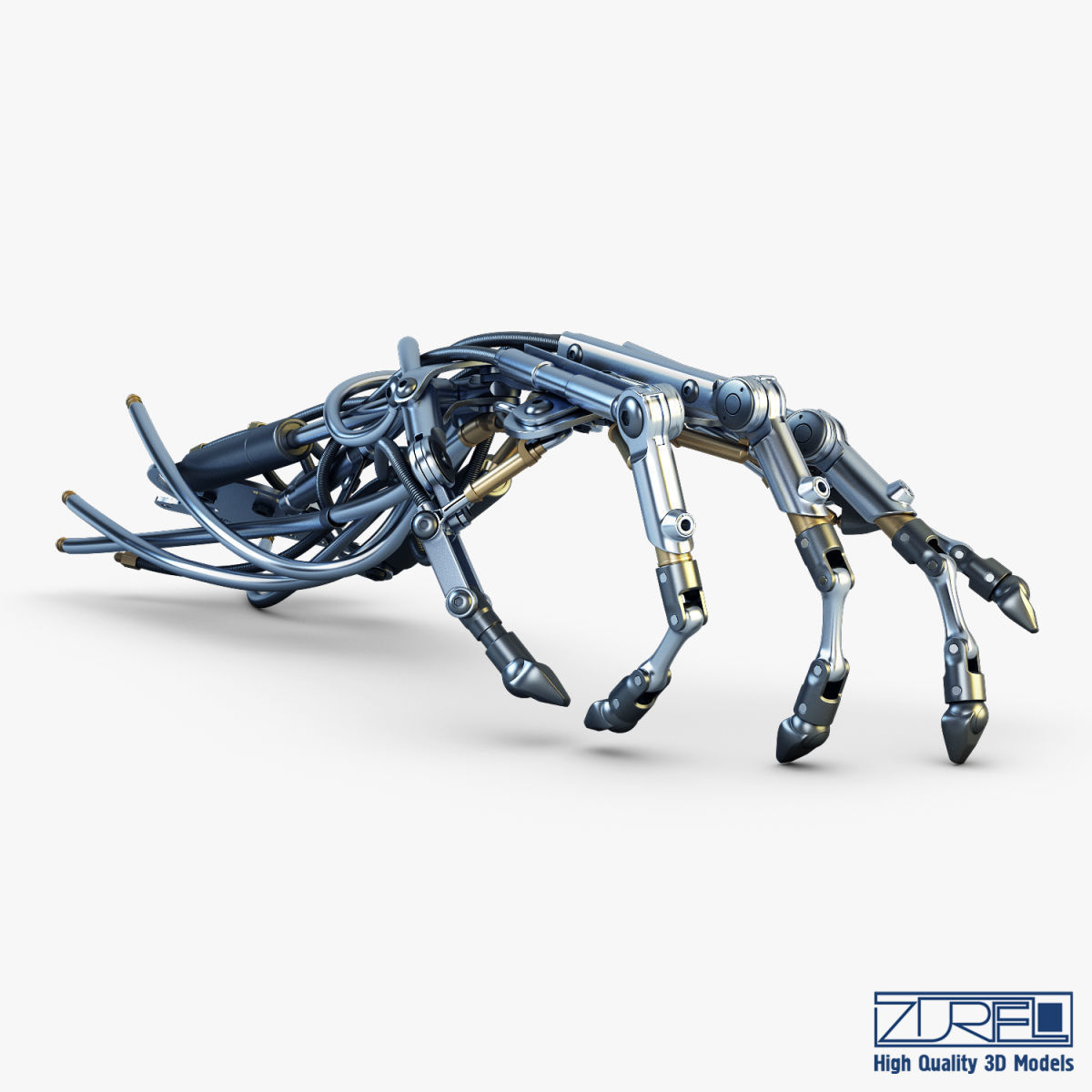 Robotic hand v 2 3D model_2