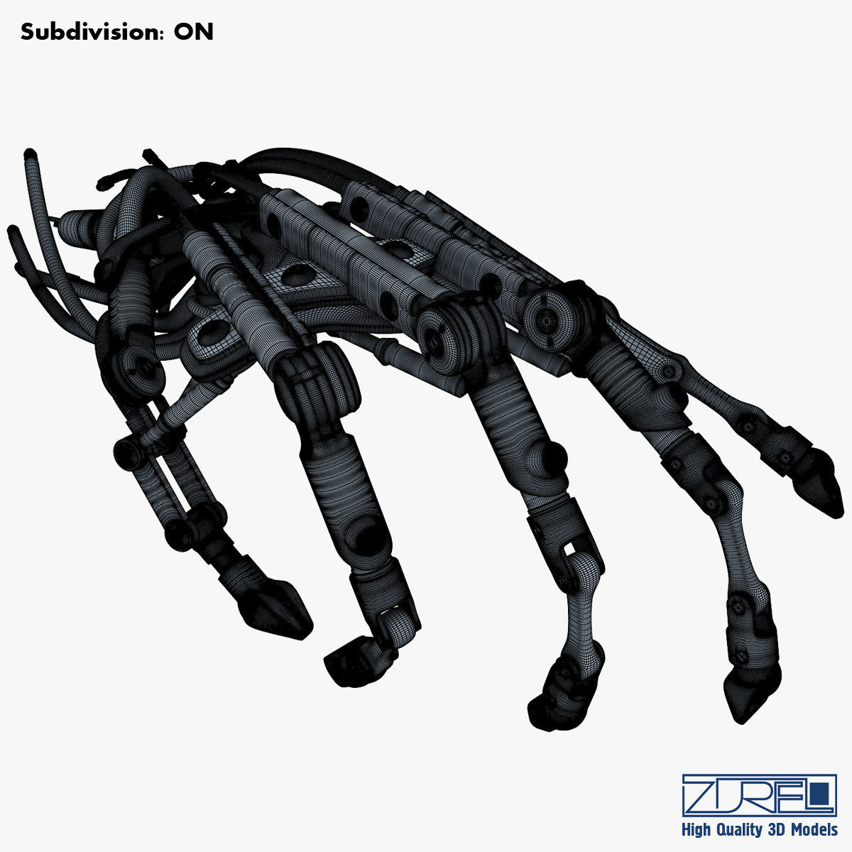 Robotic hand v 2 3D model_32