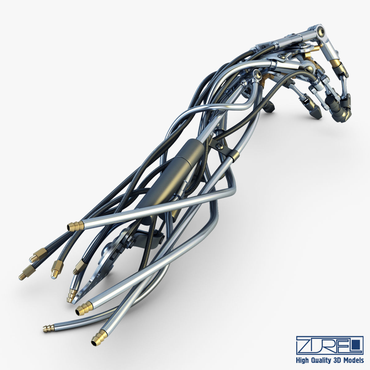 Robotic hand v 2 3D model_5