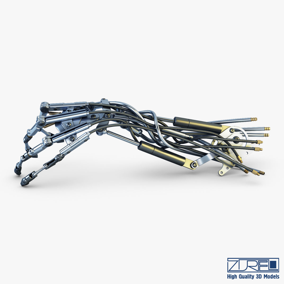 Robotic hand v 2 3D model_9