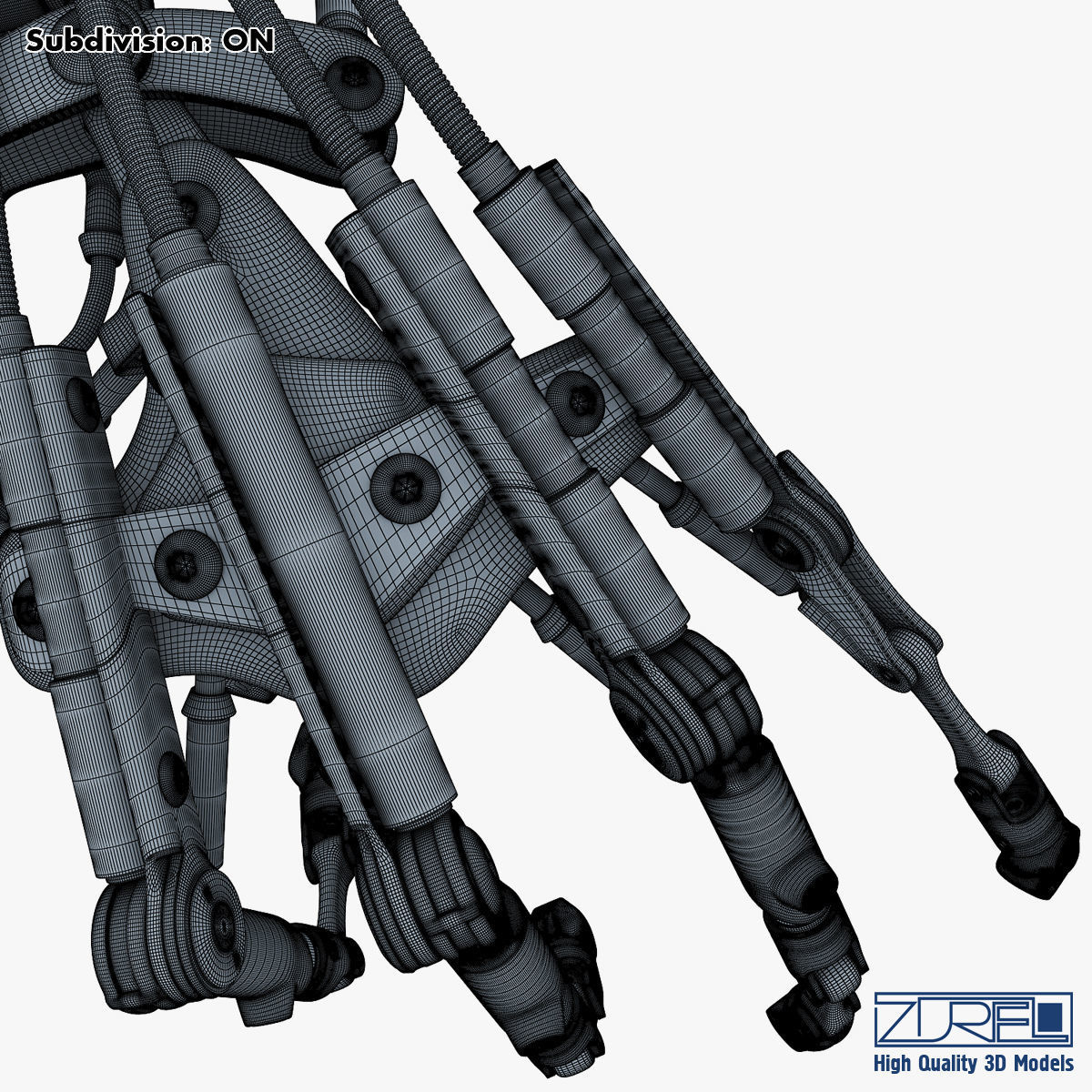 Robotic hand v 2 3D model_44