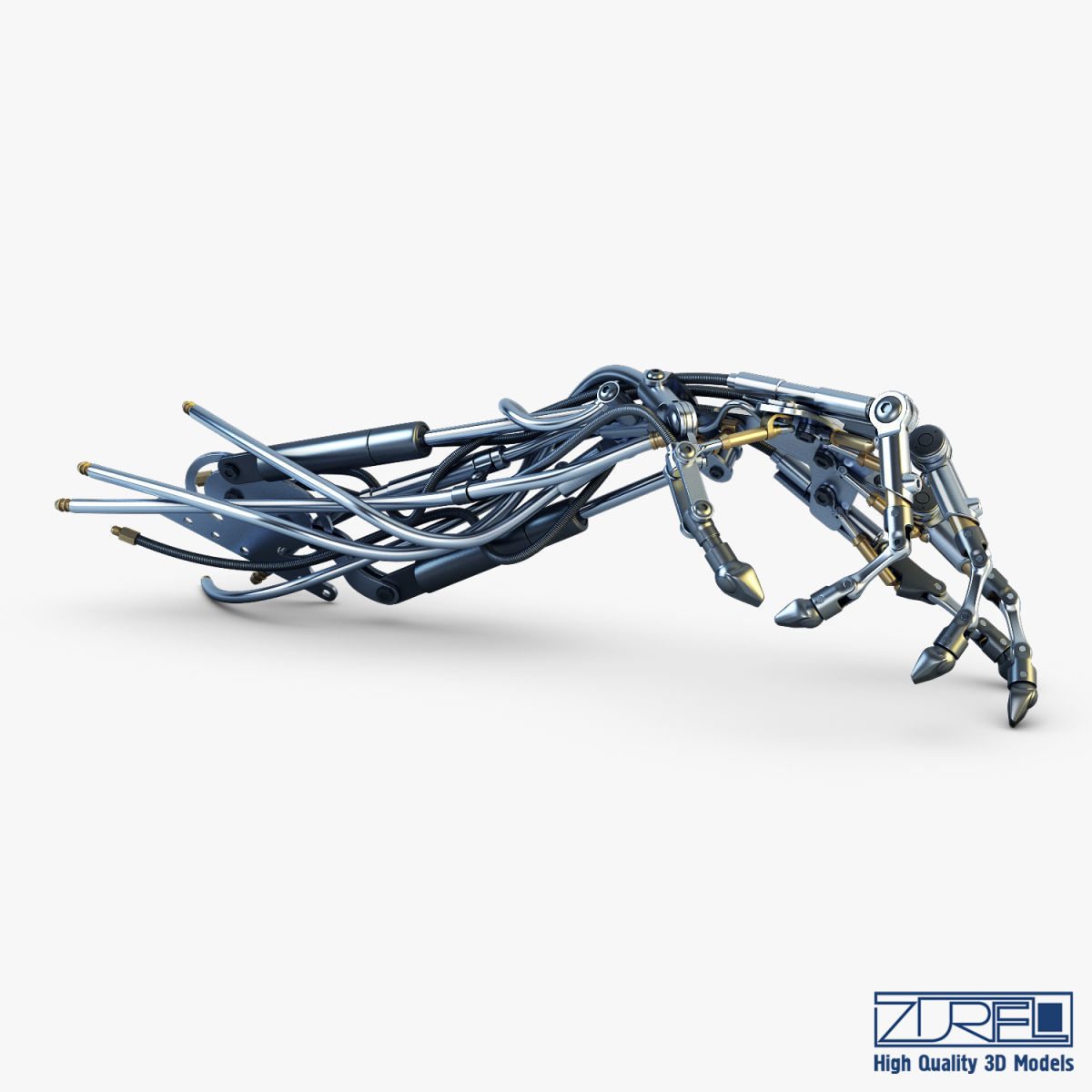 Robotic hand v 2 3D model_8