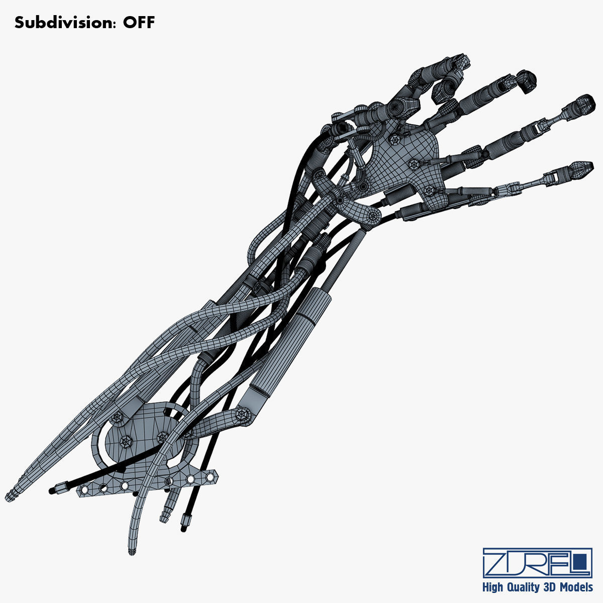 Robotic hand v 2 3D model_31