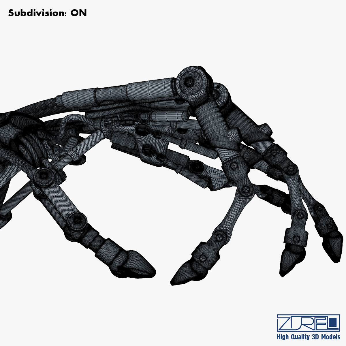 Robotic hand v 2 3D model_40