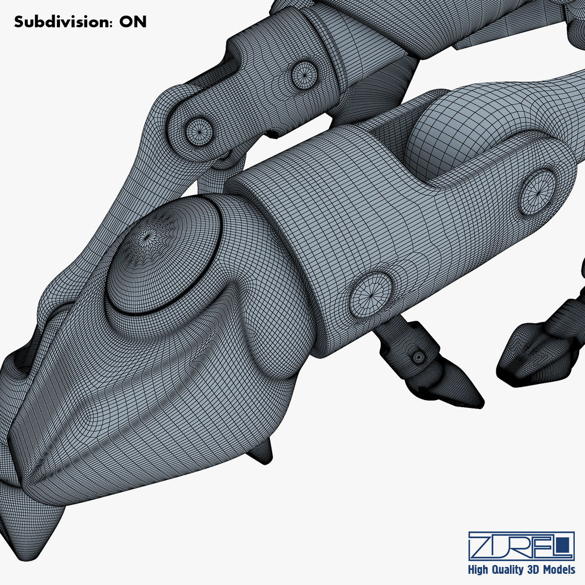Robotic hand v 2 3D model_48