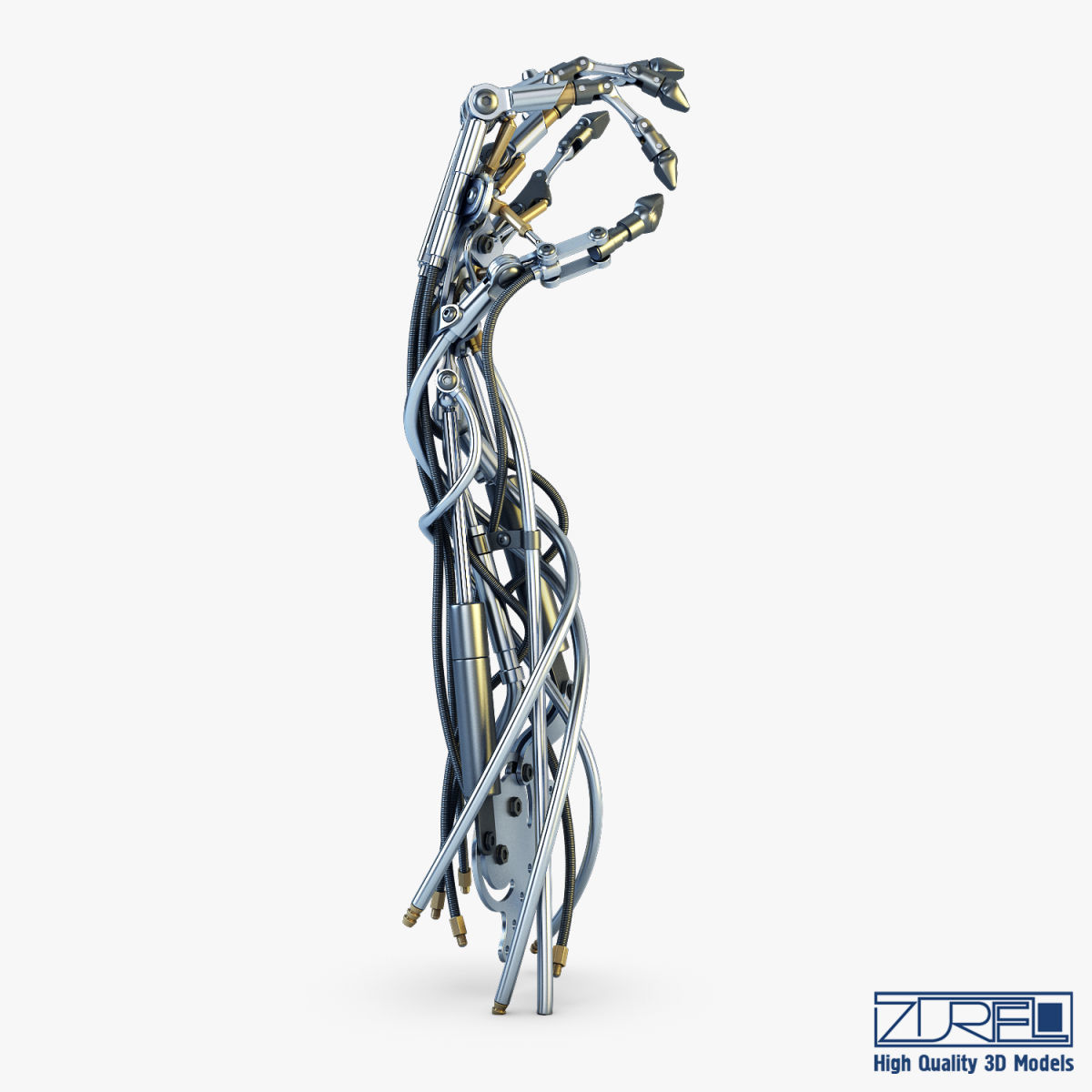 Robotic hand v 2 3D model_18