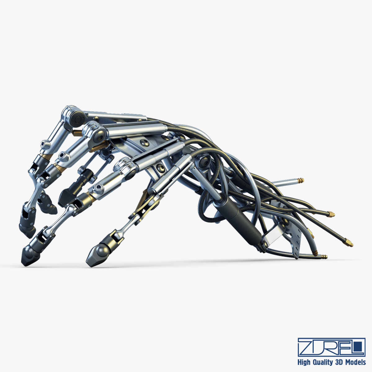 Robotic hand v 2 3D model_3