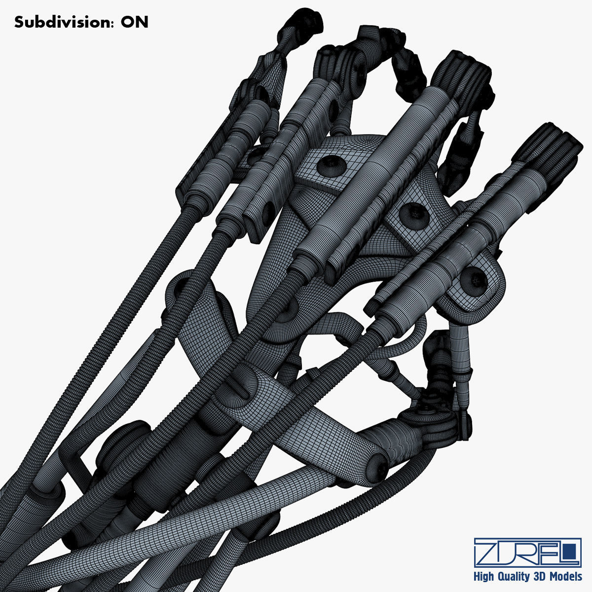 Robotic hand v 2 3D model_38