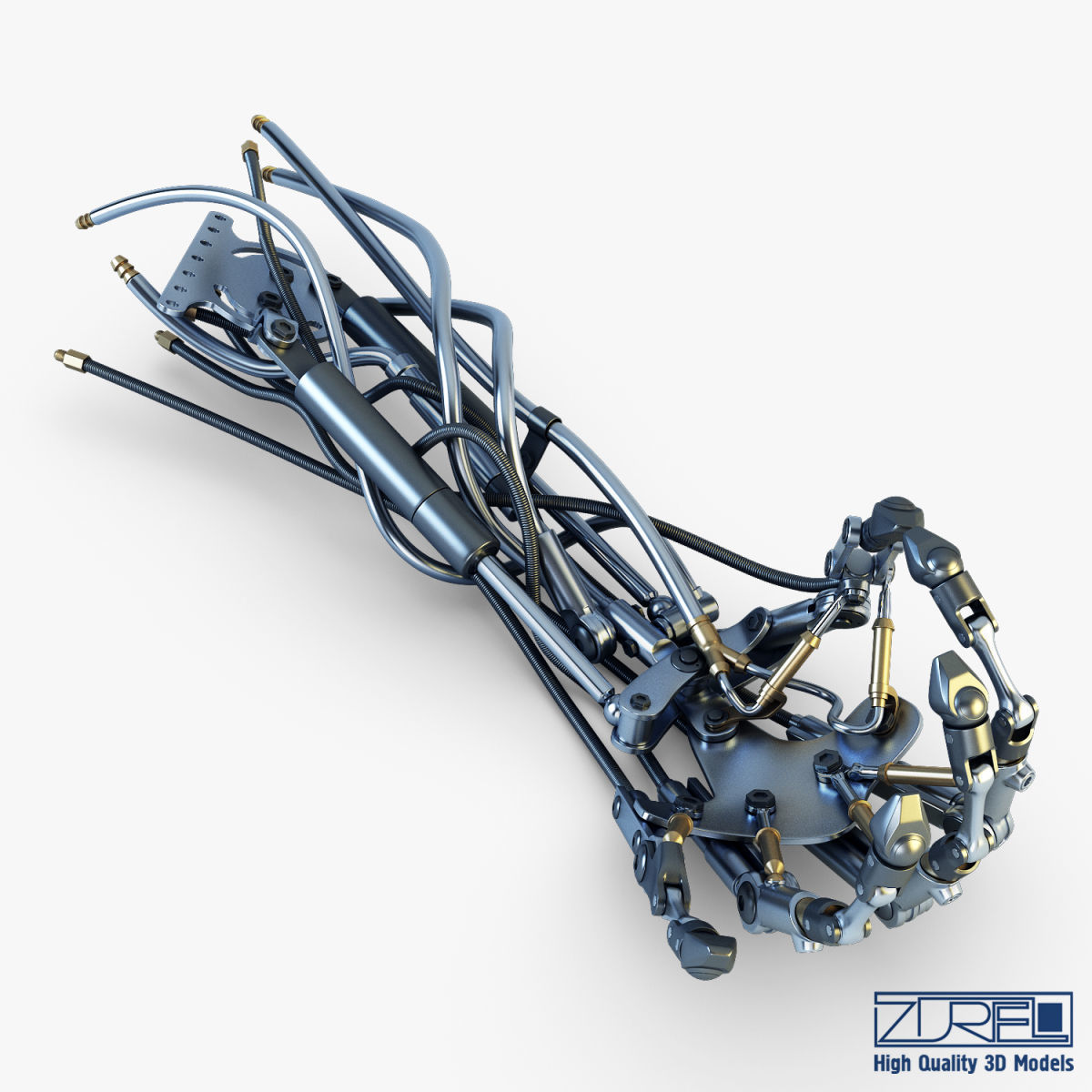 Robotic hand v 2 3D model_13