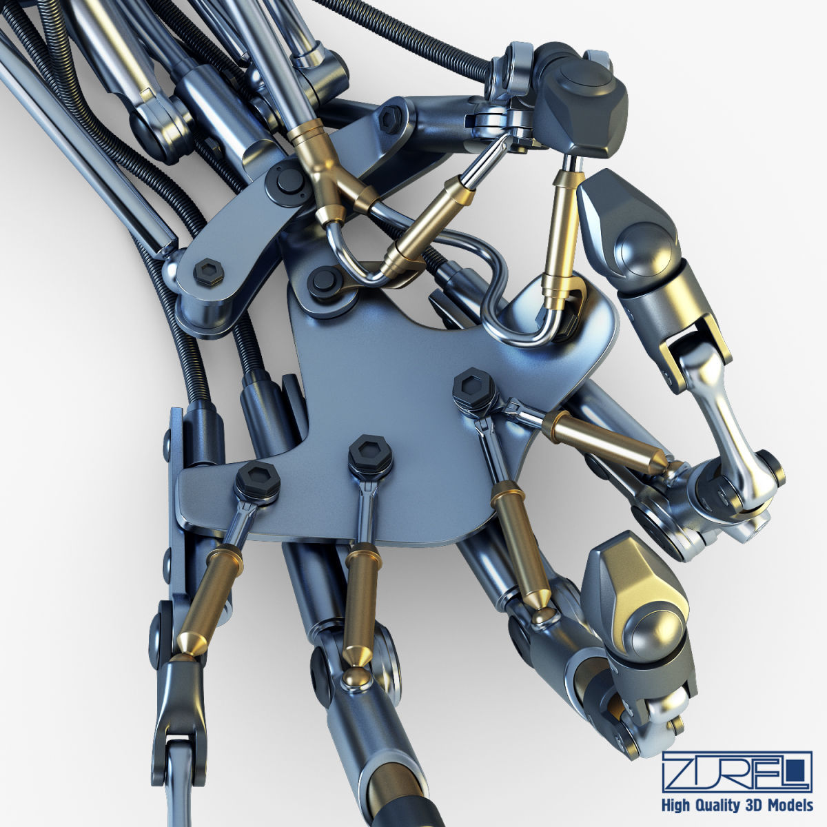 Robotic hand v 2 3D model_23