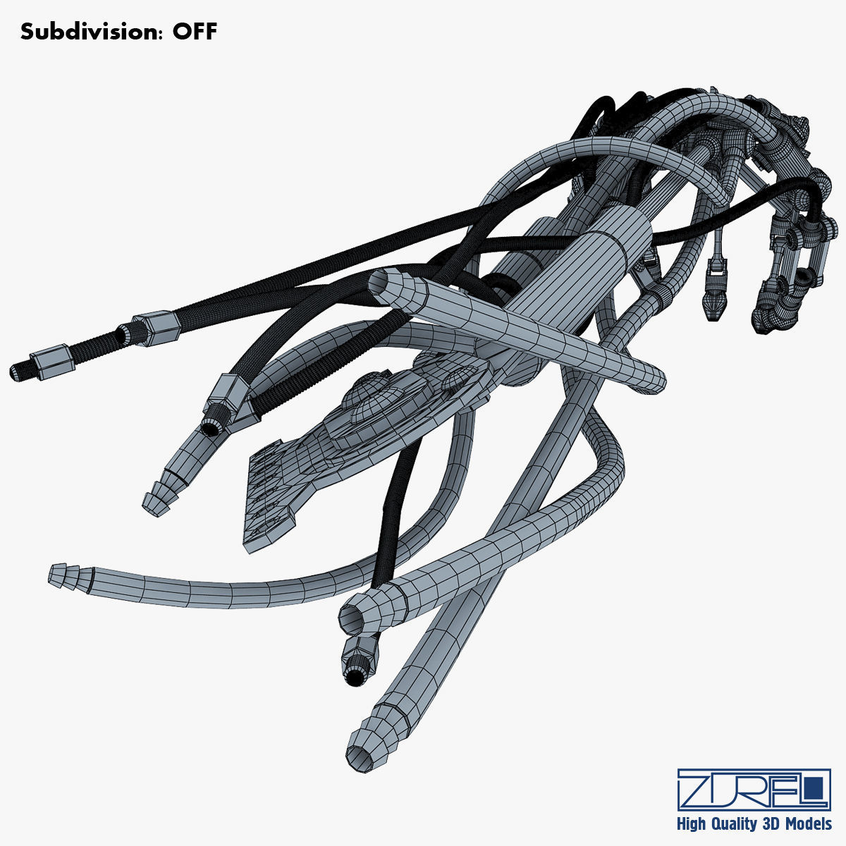 Robotic hand v 2 3D model_35