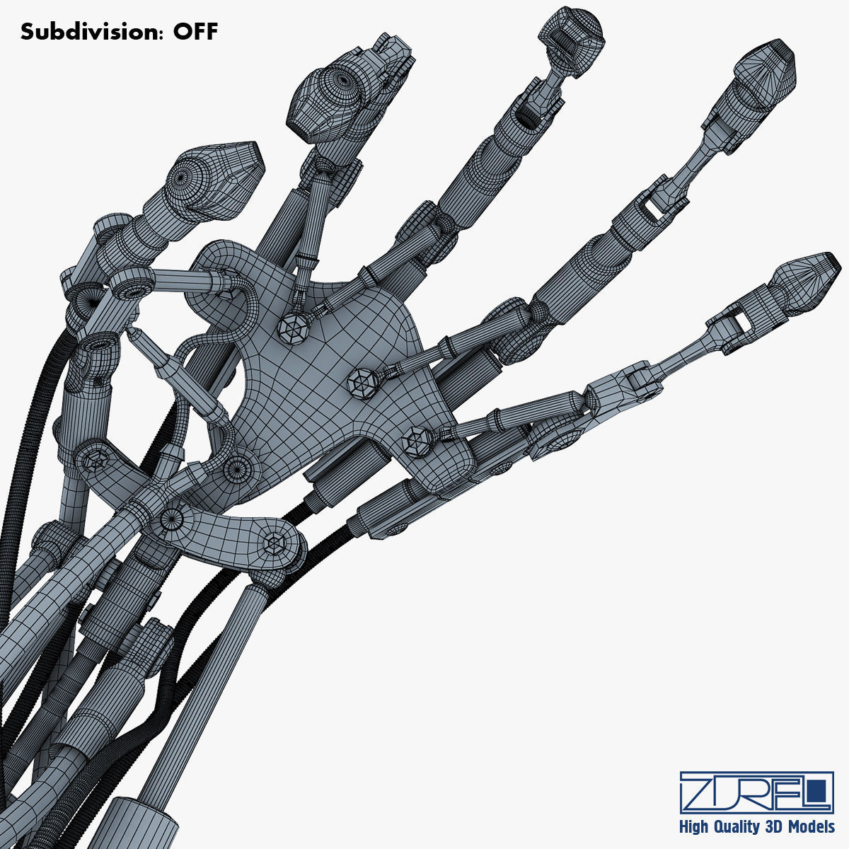 Robotic hand v 2 3D model_37