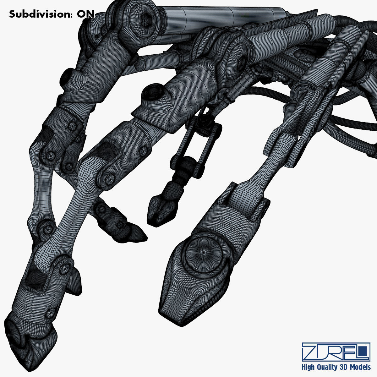 Robotic hand v 2 3D model_46