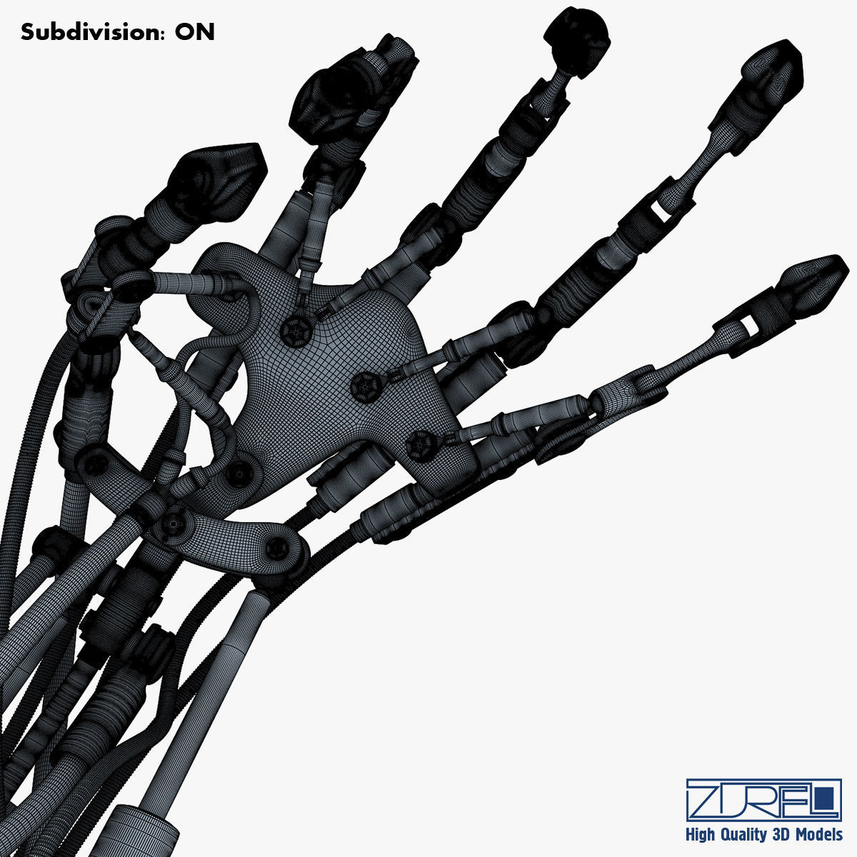 Robotic hand v 2 3D model_36